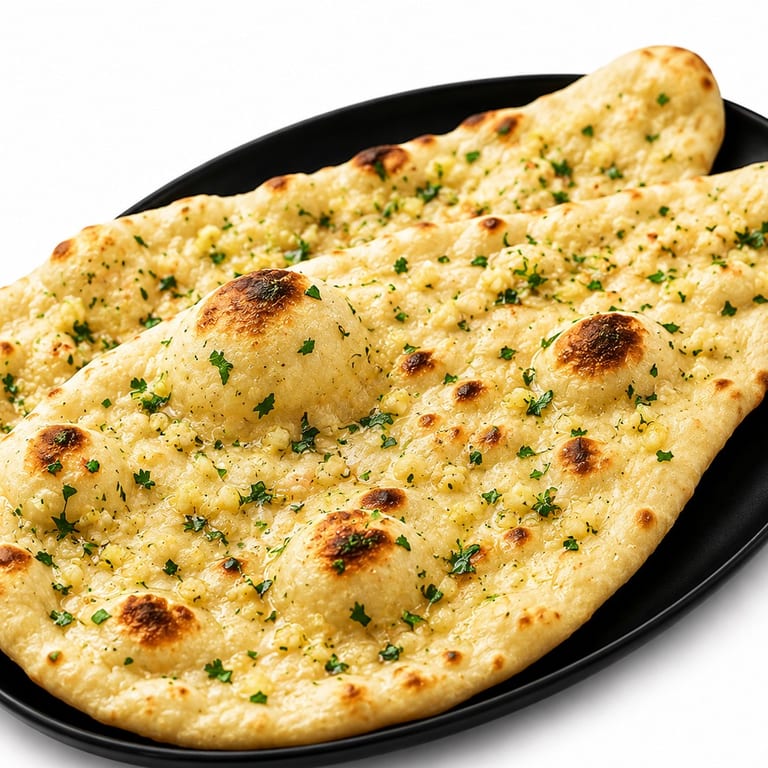 Delicious Garlic Naan Awaits